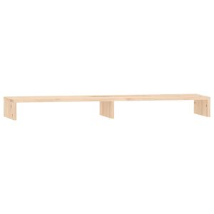 vidaXL Suporte para monitor 100x27x10 cm madeira de pinho maci&ccedil;a