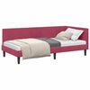 vidaXL Estrutura de Cama de Canto Vinho Vermelho 90 cm x 200 cm Veludo