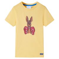 T-shirt infantil com mangas curtas amarelo 92