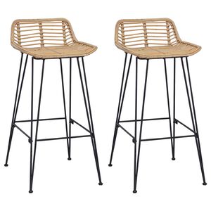 vidaXL Cadeira de Bar 44 x 46 x 91 cm Barra de ferro di&acirc;metro, 10mm