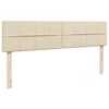 vidaXL Estrutura de cama otomana com colch&otilde;es tecido creme 160x200cm