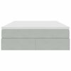 vidaXL Cama com arruma&ccedil;&atilde;o e colch&atilde;o Cinzento-claro 140 x 200 cm Veludo