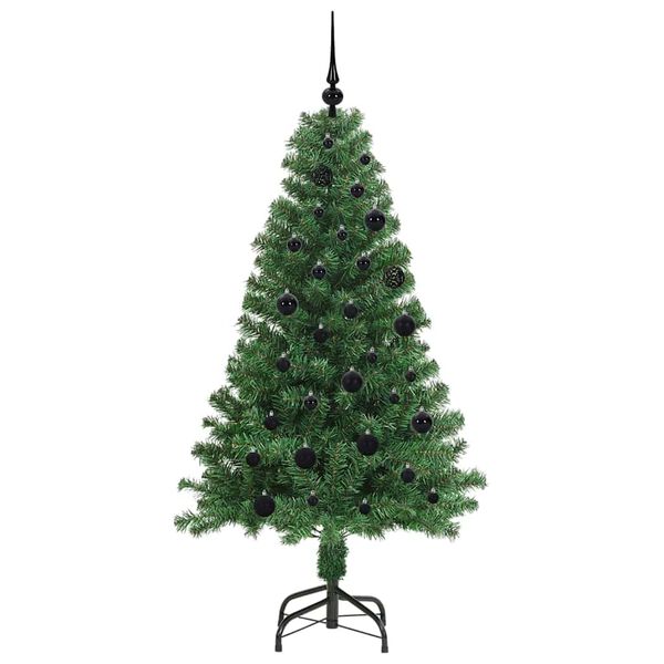 vidaXL &Aacute;rvore de Natal Artificial Verde 150 cm PVC, A&ccedil;o e Pl&aacute;stico