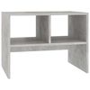 vidaXL Mesa de apoio 60x40x45 cm derivados de madeira cinzento cimento