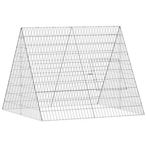 vidaXL Gaiola para Coelhos Prateado 215 x 100 x 85 cm A&ccedil;o Galvanizado