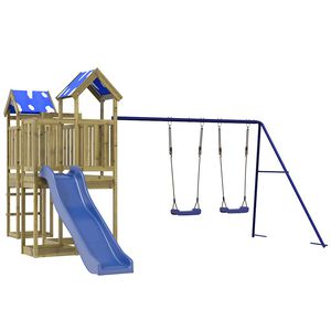 vidaXL Conjunto de brincar para exterior madeira de pinho impregnada