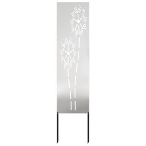 vidaXL Tela de Privacidade para Jardim Fretwork Prateado 32 x 140 cm