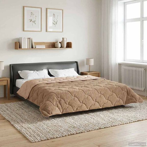 vidaXL Duvet de Ano Inteiro Cinzento-acastanhado 220 x 240 cm