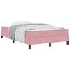vidaXL Cama Box com colch&atilde;o Rosa 120 x 200 cm tecido