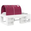 vidaXL Estrutura de Cama com T&uacute;nel 3 pcs Branco e Vermelho