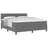 vidaXL Cama Box Manual Cinza Claro e Branco 203 x 180 x 88 cm