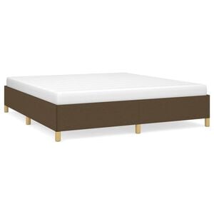 vidaXL Estrutura de cama com molas 180x200 cm tecido castanho-escuro