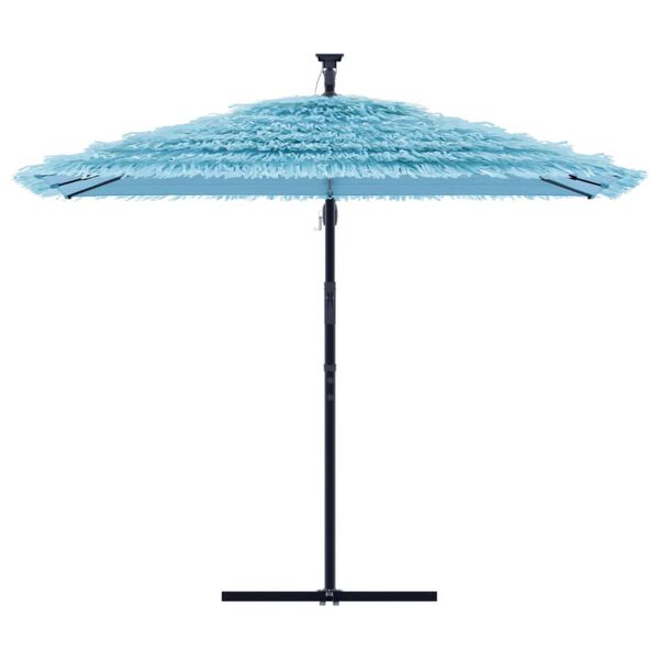 vidaXL Guarda-sol de jardim com poste de a&ccedil;o 269x269x235 cm azul
