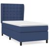 vidaXL Cama com molas/colch&atilde;o 100x200 cm tecido azul