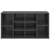 vidaXL Sapateira 103x30x55 cm contraplacado cinzento brilhante