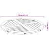 vidaXL Tampo de mesa redondo Ø70x2 cm madeira de acácia maciça