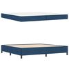 vidaXL Cama Box Azul 200 x 200 cm tecido
