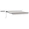 vidaXL Toldo Retr&aacute;til El&eacute;trico Cinza Claro e Branco 4 &times; 3,5 m