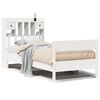 vidaXL Cama com estante sem colch&atilde;o 90x190 cm pinho maci&ccedil;o branco