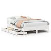 vidaXL Cama sem colch&atilde;o 150x200 cm madeira de pinho maci&ccedil;a branco