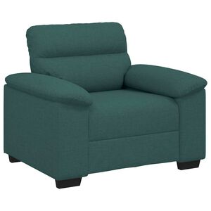 vidaXL Poltrona 100x81x84 cm tecido verde-escuro