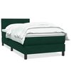 vidaXL Cama com molas/colch&atilde;o verde-escuro 90x210 cm veludo