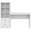vidaXL Mesa com gaveta 2 pcs Branco