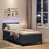 vidaXL Cama Box Spring LED com led Cinza Escuro 100 x 200 cm Veludo