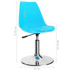 vidaXL Cadeiras de jantar girat&oacute;rias 2 pcs couro artificial azul