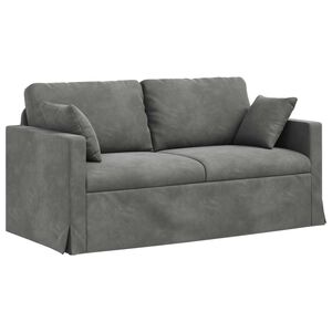 vidaXL Sof&aacute; Cinza Escuro 158 x 78 x 80 cm Veludo