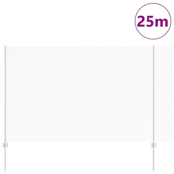 vidaXL Cerca com Poste Prateado 1,6 x 25 m A&ccedil;o