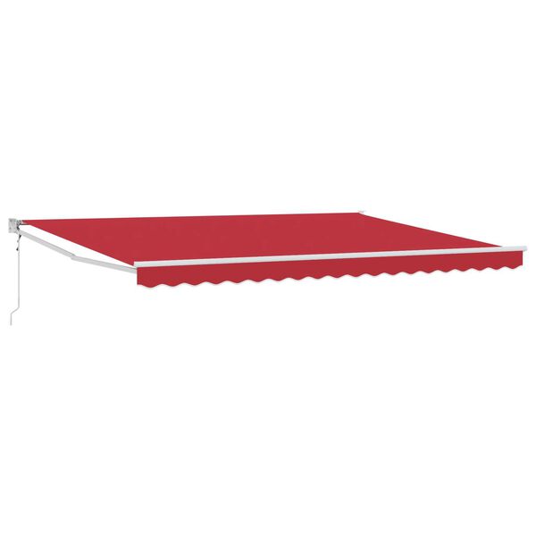 vidaXL Toldo Vermelho 4,5 &times; 3 m Poli&eacute;ster e metal