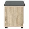 vidaXL Banco de Hall com almofada Carvalho Sonoma 60 x 38 x 46 cm