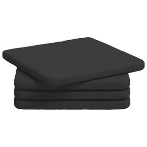 vidaXL Almofadas de Assento 4 unid. Tecido de Microfibra Preto