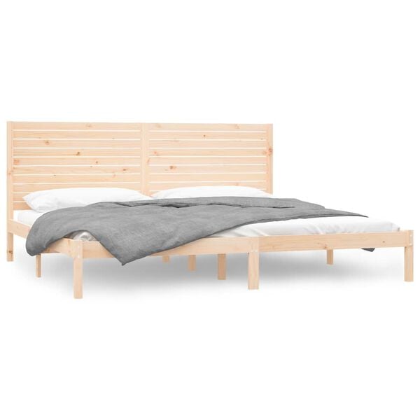 vidaXL Estrutura de cama super king 180x200 cm madeira maci&ccedil;a