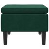 vidaXL Banco com pernas de madeira veludo verde-escuro