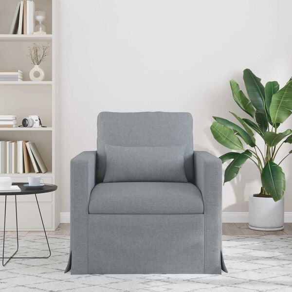 vidaXL Sof&aacute; Cinzento-claro