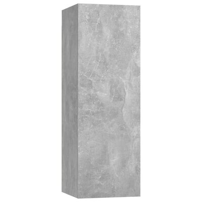 vidaXL Móveis de TV 4 pcs 30,5x30x90 cm contraplacado cinzento cimento