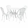 vidaXL Conjunto de Jantar para Jardim 5 unid. Branco Alum&iacute;nio