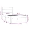 vidaXL Cama sem colch&atilde;o 100x200 cm madeira de pinho maci&ccedil;a