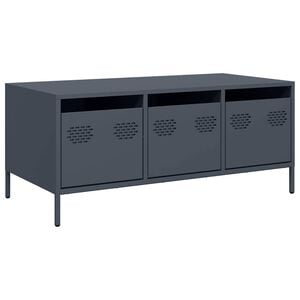 vidaXL Mesa de centro 101,5x50x43,5 cm a&ccedil;o laminado a frio antracite