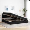 vidaXL Cama com arruma&ccedil;&atilde;o e colch&atilde;o com colch&atilde;o Preto 200 x 200 cm