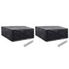 vidaXL Capas para mobili&aacute;rio de jardim 2 pcs 10 ilh&oacute;s 260x260x90 cm