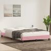 vidaXL Estrutura de cama sem colch&atilde;o 160x210 cm veludo rosa