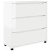 vidaXL Arm&aacute;rio de arruma&ccedil;&atilde;o Branco Brilhante 80 x 31 x 81 cm