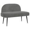 vidaXL Banco estofado com encosto Cinzento-escuro 110 x 60 x 76 cm