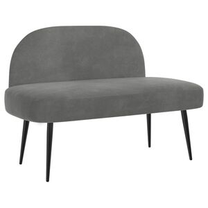 vidaXL Banco estofado com encosto Cinzento-escuro 110 x 60 x 76 cm