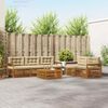 vidaXL Conjunto de Sof&aacute;s para Exterior 6 pcs Natural e Bege