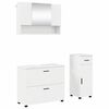vidaXL Conjunto de M&oacute;veis para Banheiro 3 pcs Branco Brilhante