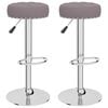 vidaXL Bancos de bar 2 pcs tecido cinzento-acastanhado